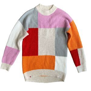 LEGO Target Collection Women's Sweater S Color Block Knit Pullover Soft